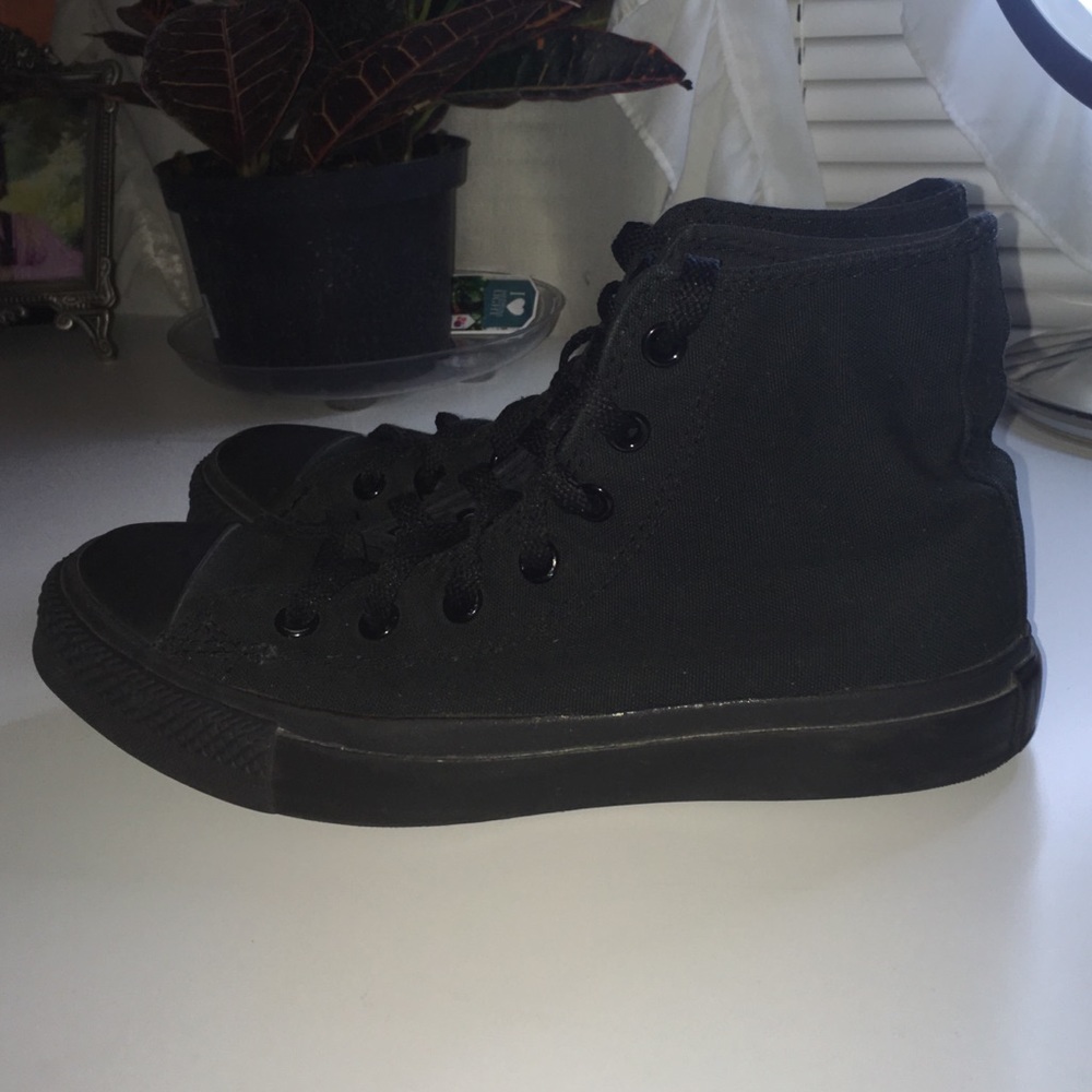All Black Converse Chuck Taylor High Tops
